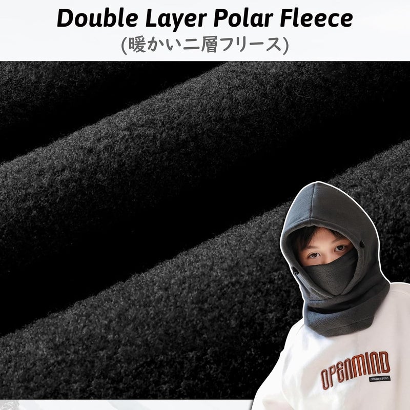 TRIWONDER Kids Winter Hats Balaclava Ski Mask for Boys Girls Toddlers Windproof Adjustable Cold Weather Face Mask Neck Warmer - Image 4