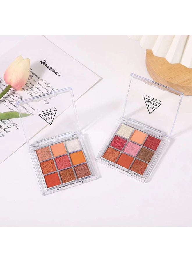 Jaded 9 Colors Eyeshadow Palette - Glitter, Pearlescent, Matte, Rose-toned Gentle Makeup Eyeshadow,  Long Lasting Eye Makeup - Image 2