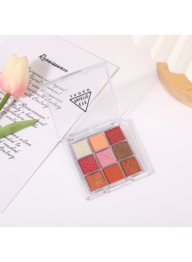 Jaded 9 Colors Eyeshadow Palette - Glitter, Pearlescent, Matte, Rose-toned Gentle Makeup Eyeshadow,  Long Lasting Eye Makeup - Image 1