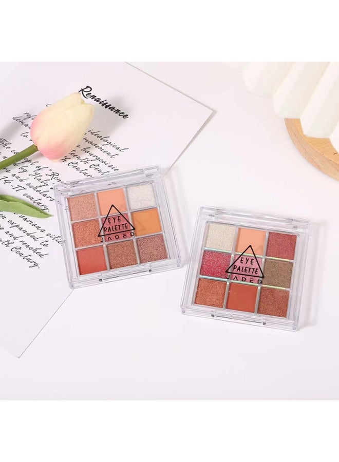 Jaded 9 Colors Eyeshadow Palette - Glitter, Pearlescent, Matte, Rose-toned Gentle Makeup Eyeshadow,  Long Lasting Eye Makeup - Image 3