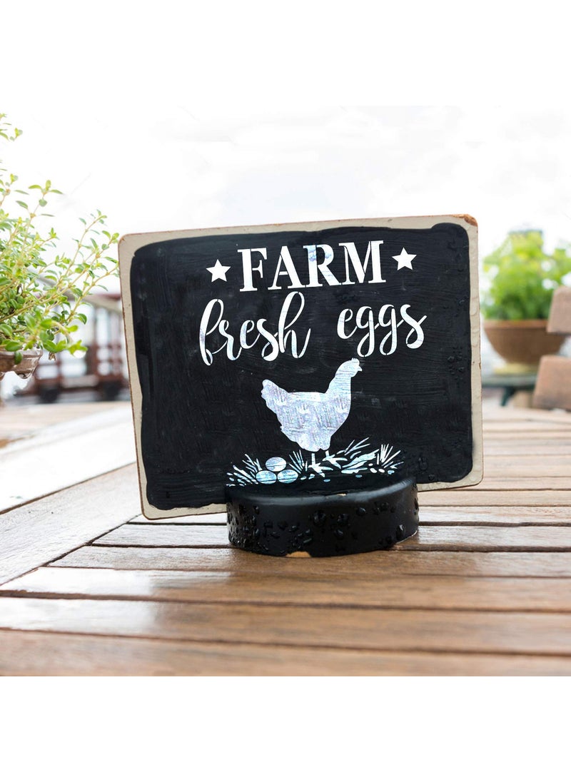 G GSS Designs GSS Designs Farm Fresh Eggs Stencil (12x12 Inch) Farm Chicken Sign for Kitchen Wood Wall Home Decor Country Rustic (SL-090)  - Image 4