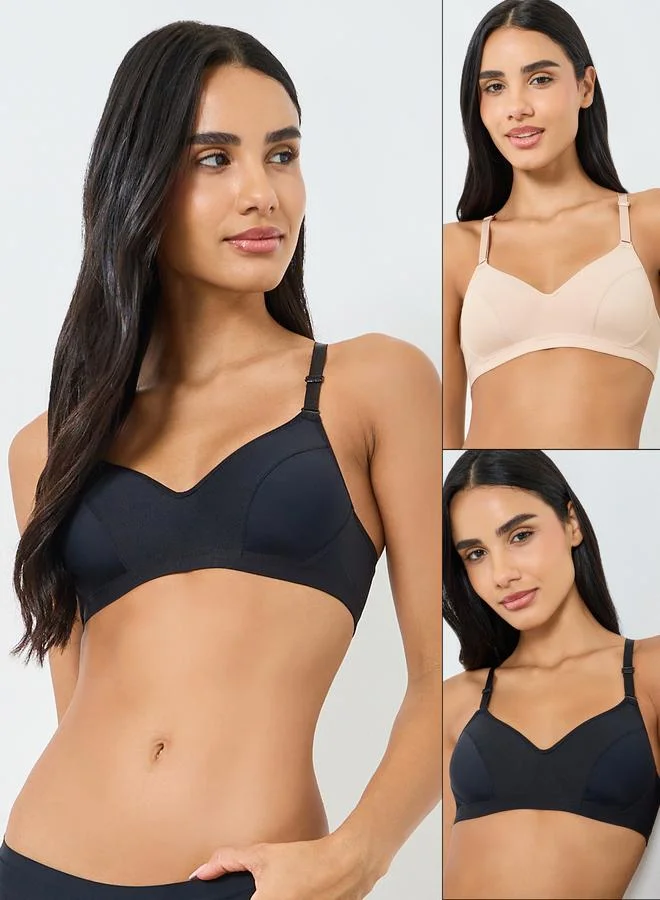 ستايلي Pack of 2 - Padded T-Shirt Bra