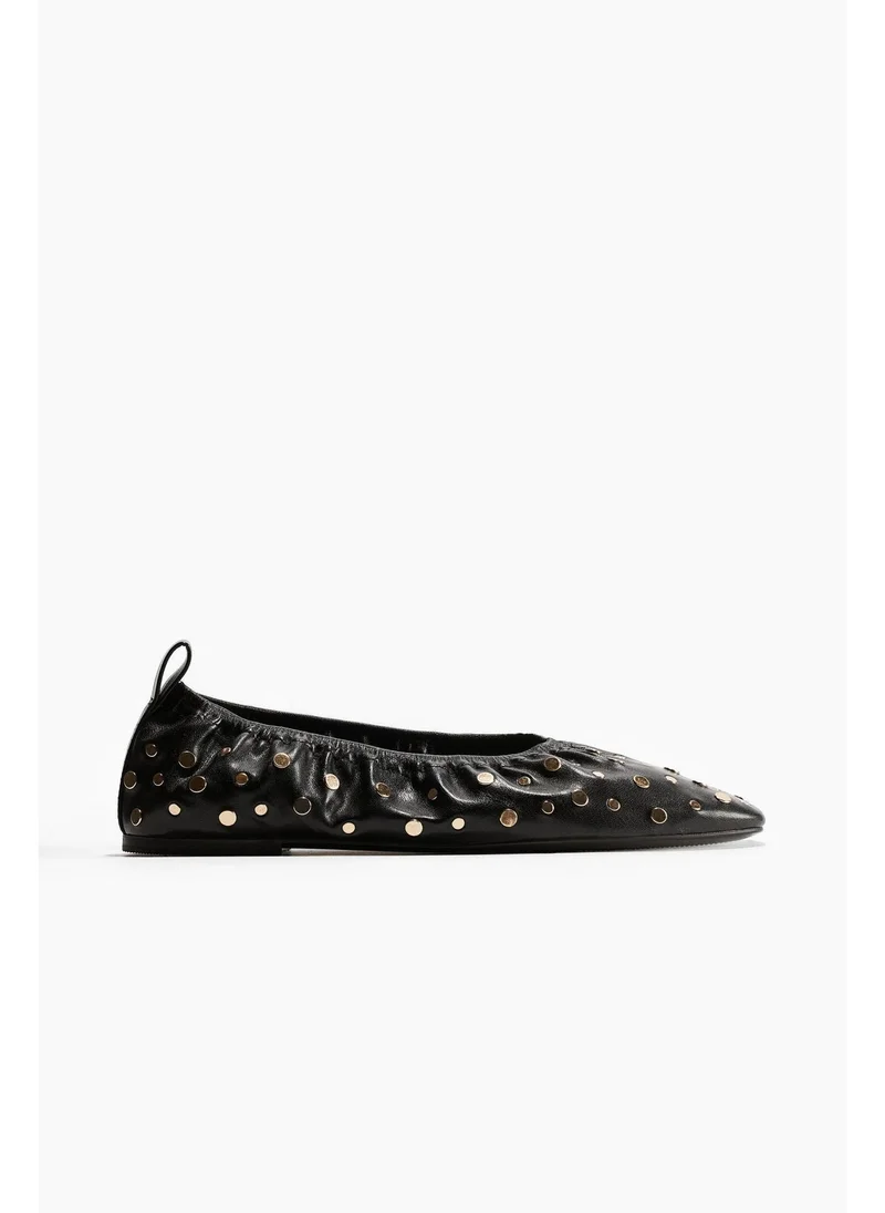 H&M Studded ballet pumps