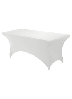Vparty Spandex Tablecloth 6ft – Stretchable Table Covers for Party, Wedding, Birthday, Banquet, Vendor Events, Wrinkle-Resistant, Easy Fit, and Elegant Table Décor for Special Occasions and Gatherings  - Image 1
