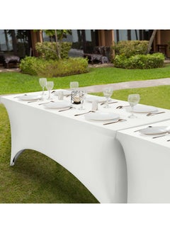 Vparty Spandex Tablecloth 6ft – Stretchable Table Covers for Party, Wedding, Birthday, Banquet, Vendor Events, Wrinkle-Resistant, Easy Fit, and Elegant Table Décor for Special Occasions and Gatherings  - Image 5