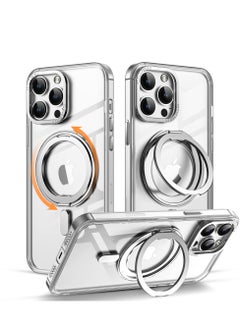 for iPhone 13 Pro Max Phone Case with 360° Rotatable Magnetic Ring Stand,Compatible with Magsafe, Protection,Shockproof iPhone 13 Pro Max Case 6.7" for Women Men, Clear