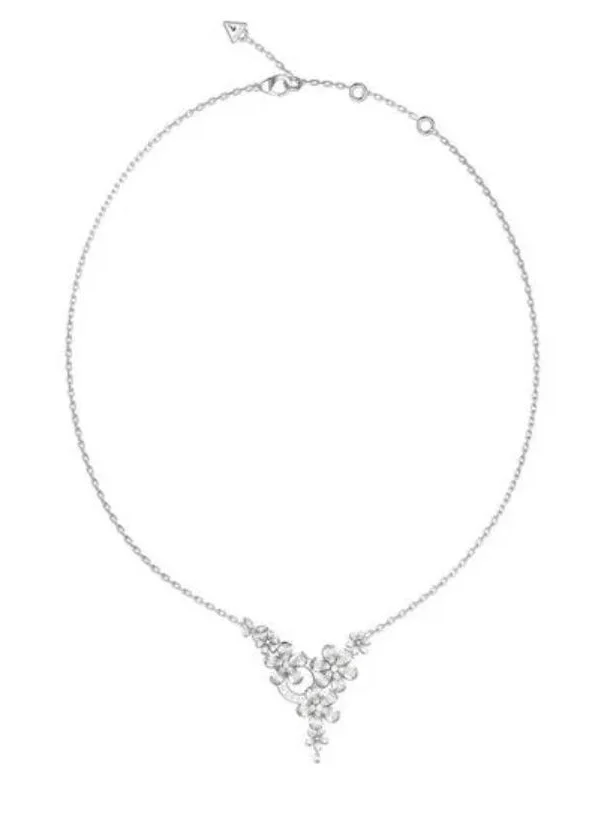 جس Crystal Detail Long Necklace