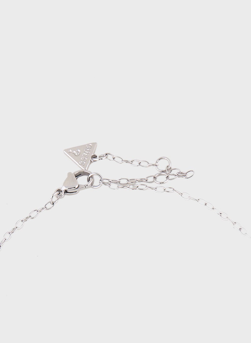 GUESS Crystal Detail Long Necklace - Image 3