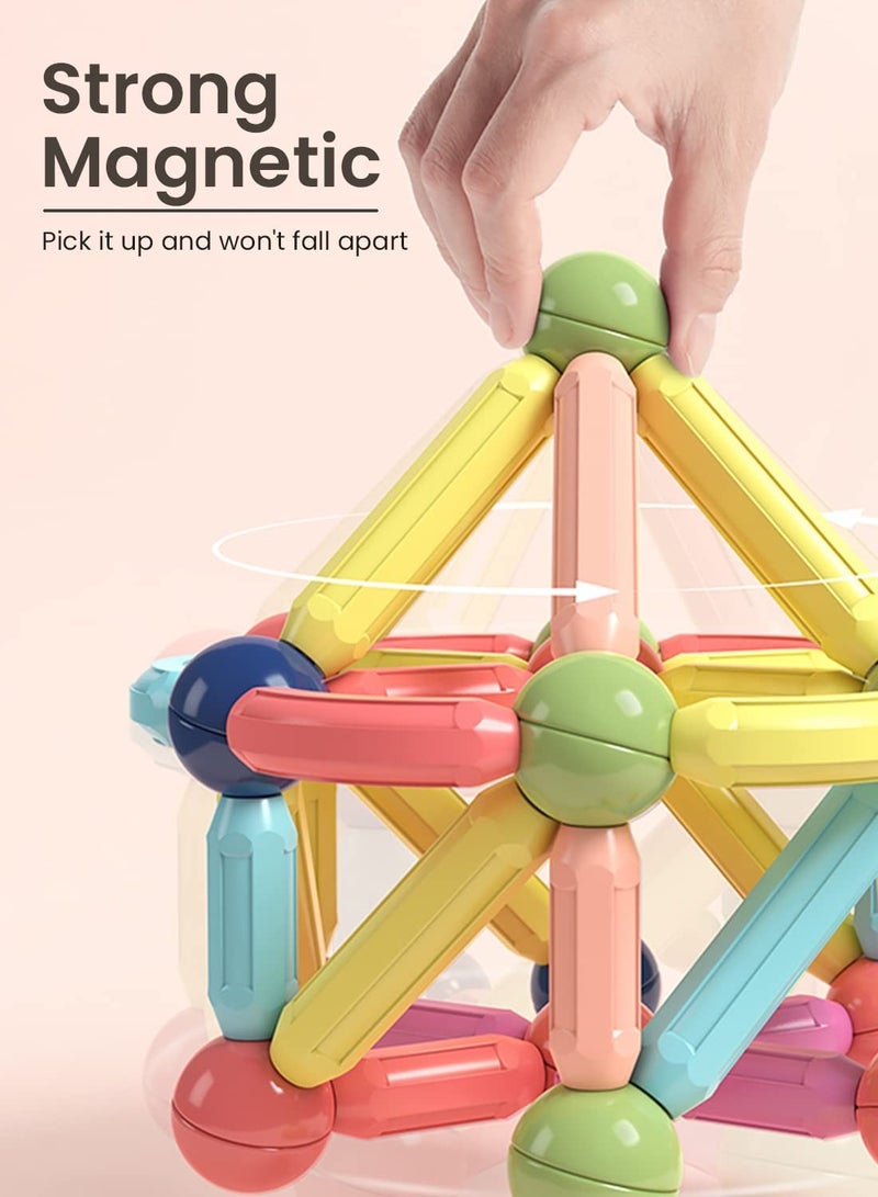 Magnetic Building Blocks for Kids Ages 4-8, Construction Toys for Boys and Girls, Large Size Magnetic Sticks and Balls Game Set for Kid’s Early Educational Learning - Image 3