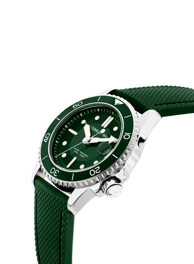 شيروتي 1881 ساعة سيروتي للرجال بقرص أخضر ٤٣ مم