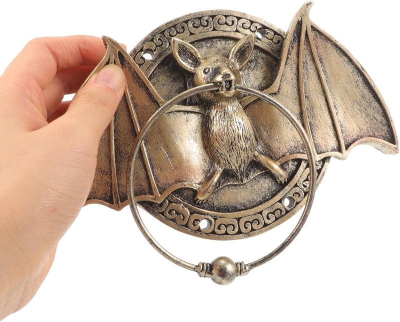 Garneck Bat Shape Resin Door Knocker Black Front Door Knocker for Villa Entrance - Image 4