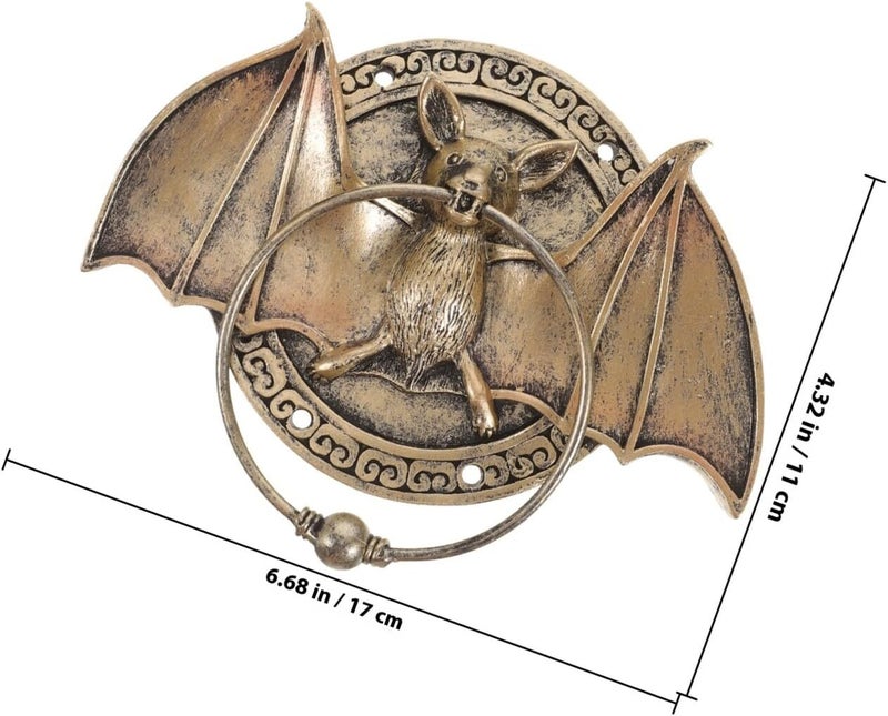 Garneck Bat Shape Resin Door Knocker Black Front Door Knocker for Villa Entrance - Image 2