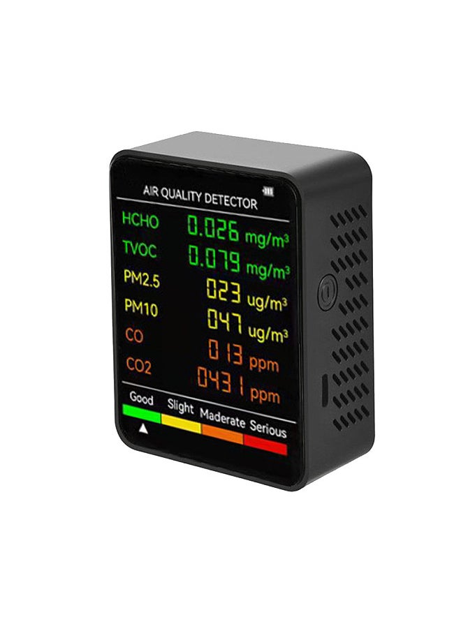 Lepmerk - 6 In 1 PM2.5 PM10 HCHO TVOC CO CO2 Multifunctional Air Quality Detector CO Carbon Dioxide - Image 1