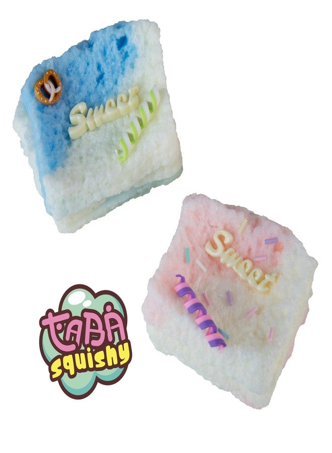 The Orb Factory ORB Tabalicious Sweet Treats TABA Squishy Cake Toy 2 Pack - Soft, Sticky, Colorful Play Squishy Food Dessert TABA Squishies - Fun Stress Relief - Fidget and Sensory Squishy Toys for Kids and Adults - Image 5
