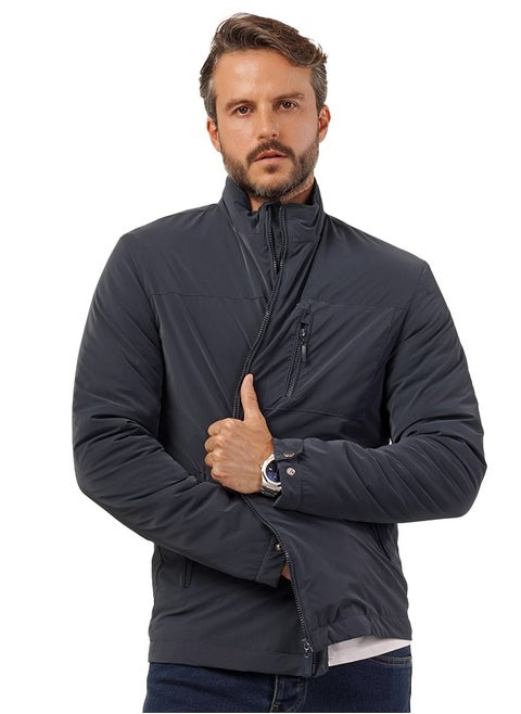 en's Waterproof Jacket - Fiber Lined- Navy Blue