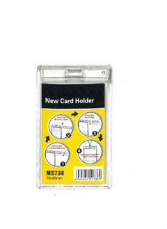 MODEST Transparent ID Card Holder/Badge (Refer Image) Crystal Clear, Lockable Features and Waterproof for Vertical Cards Only (10PCS)  - Image 1