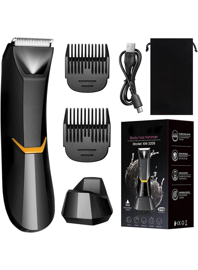 GT-Wheel Body Hair Trimmer for Women and Men Rechargeable Multi Function Body Groomer with LED & Washable Blade - Image 2