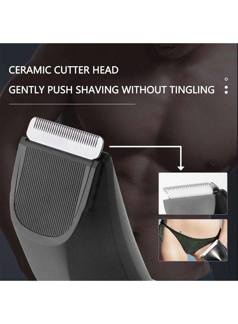 GT-Wheel Body Hair Trimmer for Women and Men Rechargeable Multi Function Body Groomer with LED & Washable Blade - Image 3