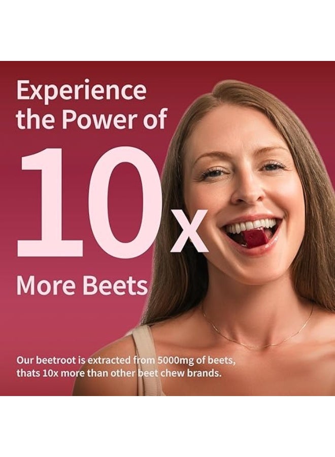 Snap Supplements Heart Beets Beet Root Soft Chews, Cardiovascular Support Supplement for Men & Women, CoQ10 & Acai, Energy & Circulation Support, Sugar Free, Mixed Berry, 60 Soft Chews - Image 5