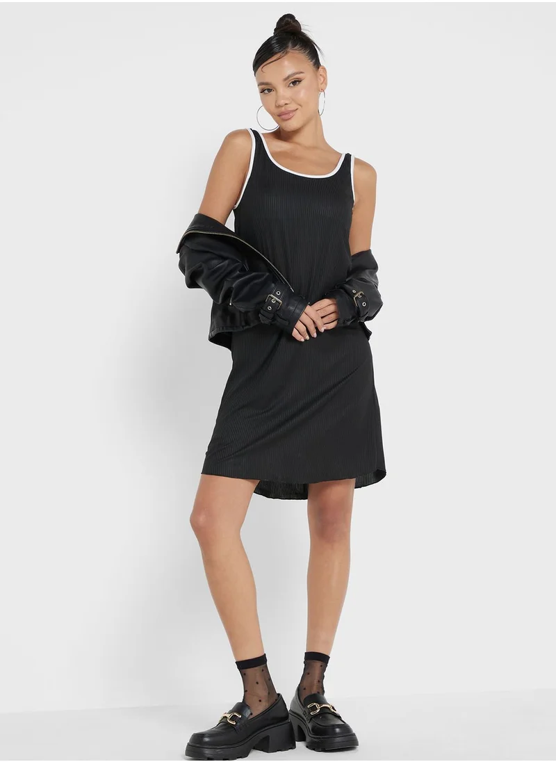 جينجر Contrast Trim Ribbed Nightdress