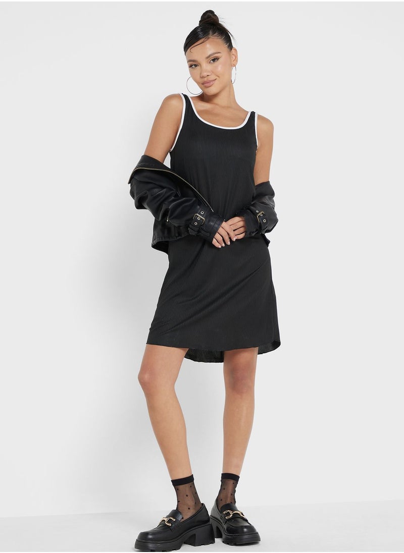 Ginger - Contrast Trim Ribbed Nightdress - Image 1