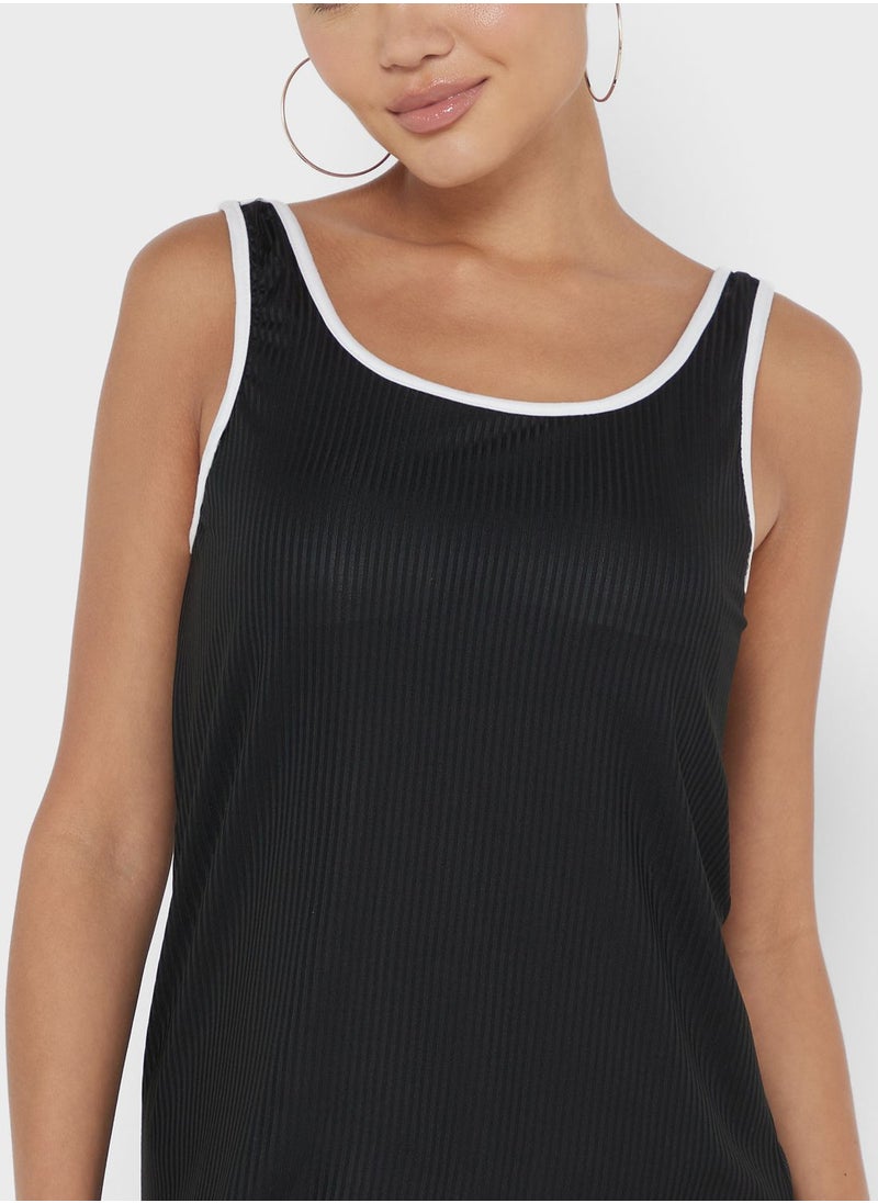 Ginger - Contrast Trim Ribbed Nightdress - Image 1