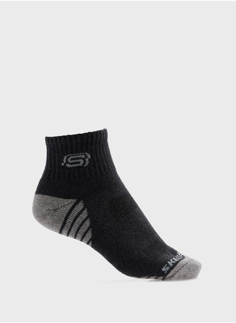 SKECHERS 3 Pack Terry Qtr Crew Socks  - Image 2