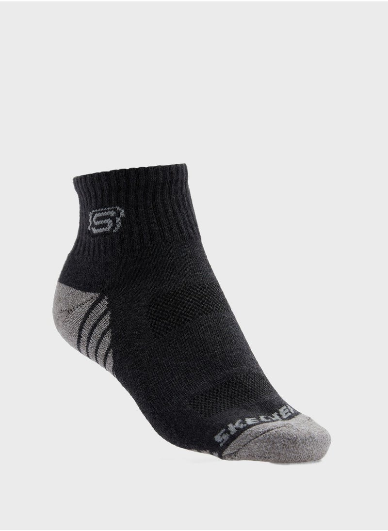 SKECHERS 3 Pack Terry Qtr Crew Socks  - Image 5