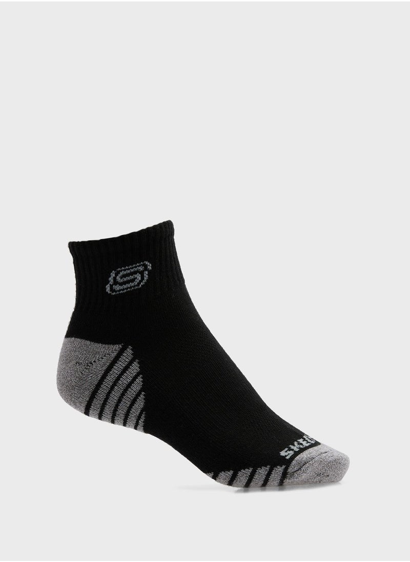 SKECHERS 3 Pack Terry Qtr Crew Socks  - Image 3