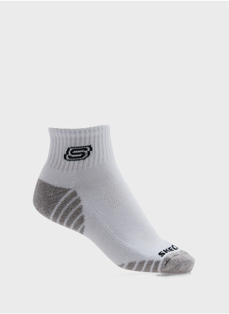 SKECHERS 3 Pack Terry Qtr Crew Socks  - Image 4