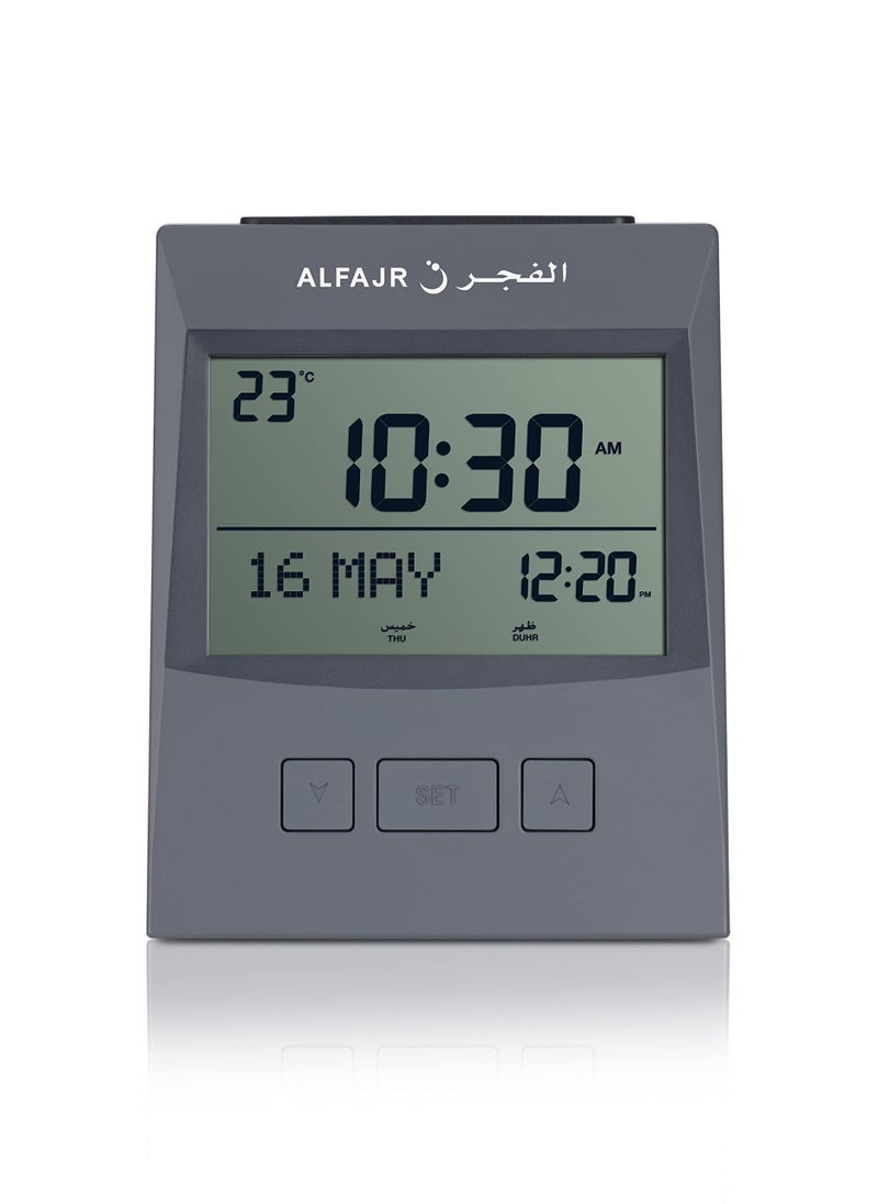 الفجر - ساعة طاولة الأذان الرقمية CS-13 ساعة منبه للصلاة مع أوقات الصلاة في جميع أنحاء العالم وأصوات الأذان المتعددة - Image 1