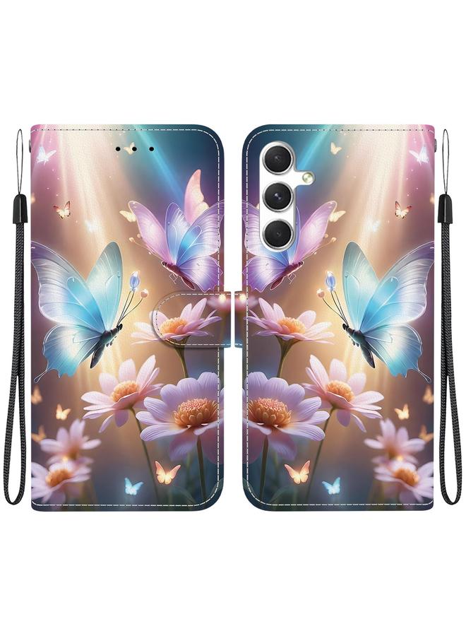 اس-توب جراب لهاتف Samsung Galaxy A05s مصنوع من الجلد برسومات ملونة وملمس كريستالي - Image 1