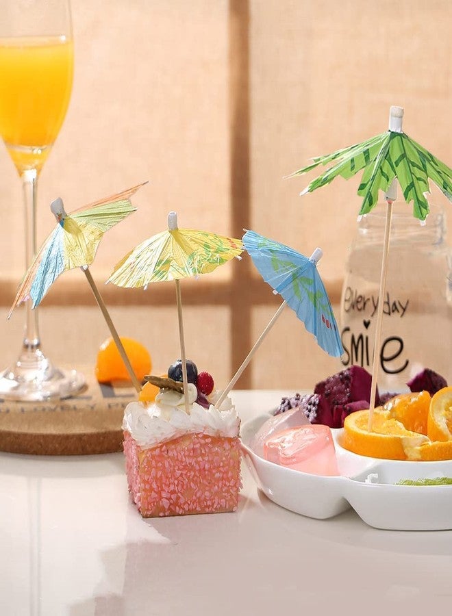 LAPOHI 120 Pieces Cocktail Drink Umbrellas Picks, Tropical Hawaiian Cocktail Umbrellas Mini Paper Umbrellas Picks for Party Decoration, Cake Toppers, Picnics, Bar, Birthday - Image 5