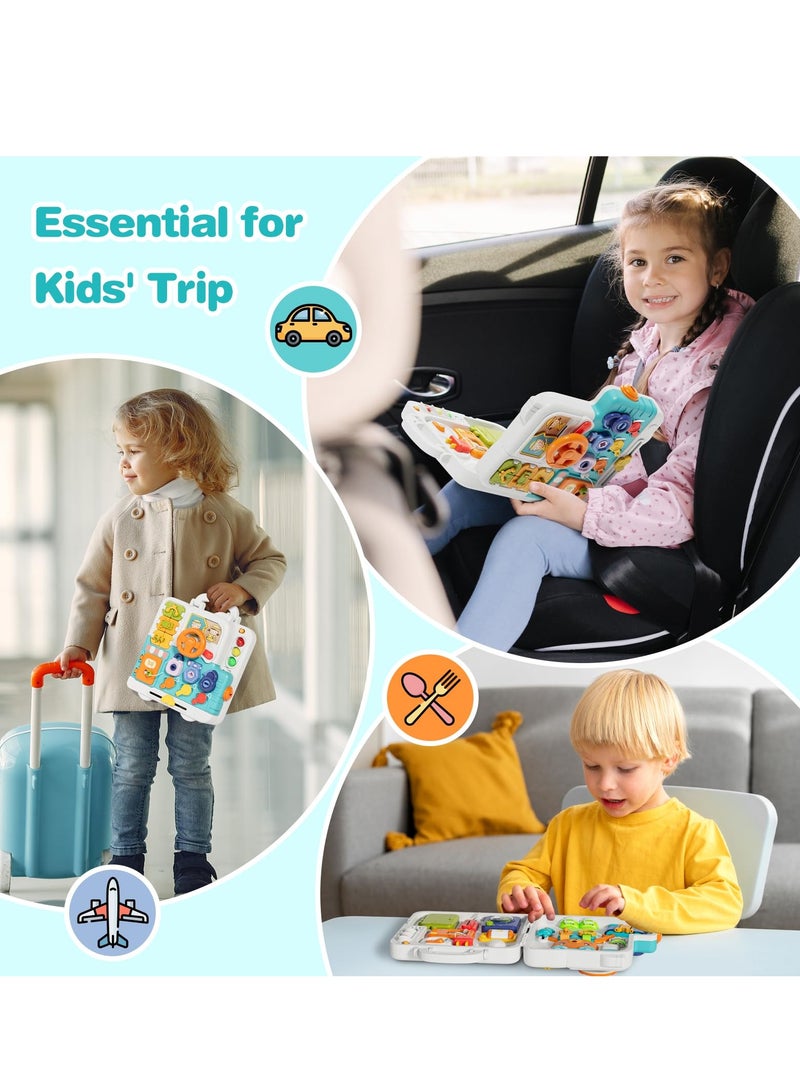 XiuWoo 81 in 1 Montessori Toys, Musical Busy Board, Learning Sensory Toddler Toys for 1-3, Motor Skills Developmental Toy, Birthday Gift Travel Toys for 1+ Year Old Boy Girl - Image 3