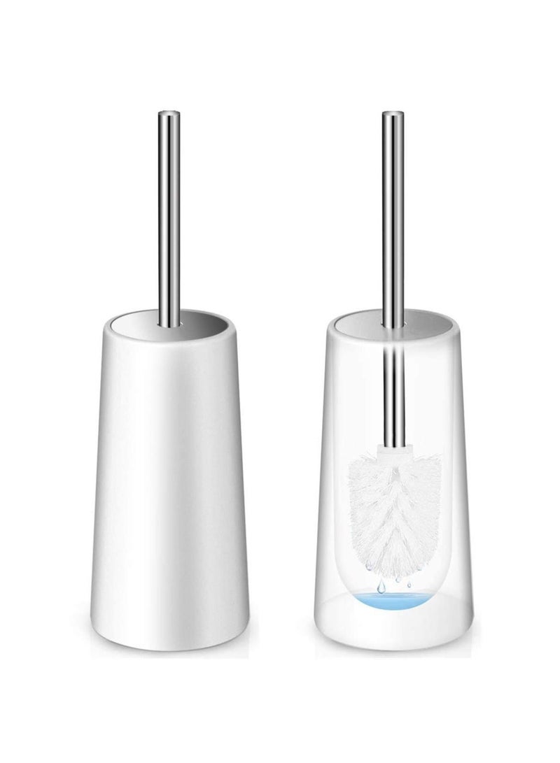 حصريا مجموعة مرحاض حامل فرشاة المرحاض الفضة لامعة - Image 1