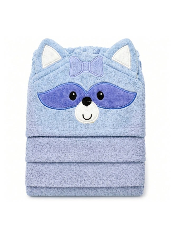 VELMORE Premium Kids Hooded Bathrobe – 100% Cotton Soft & Absorbent Towel Robe for Boys & Girls, Lightweight, Quick Dry, with Belt & Pockets (650 GSM) - 06- 10 Y - Sky Blue - Image 3