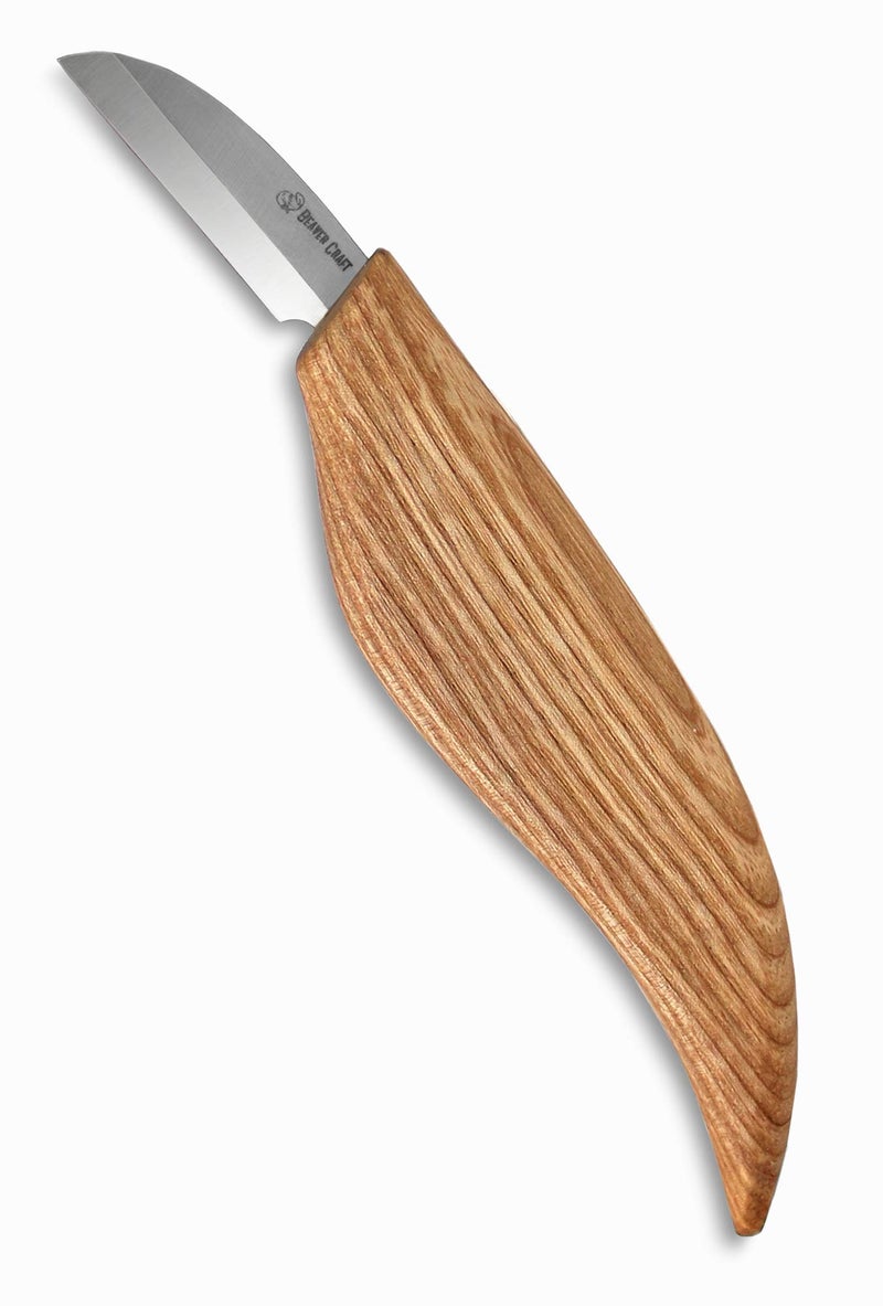 BeaverCraft Whittling Knife C2 6.5" Whittling Knife for Fine Chip Carving Wood and General Purpose Wood Carving Knife Bench Detail Carving Knife Carbon Steel and Whittling for Beginners - Image 1