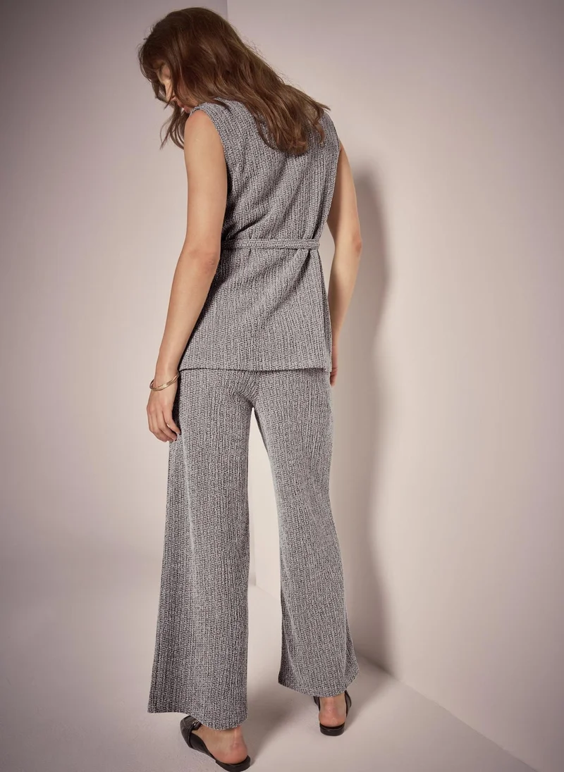 Matalan Black Textured Mono Co Ord Trousers