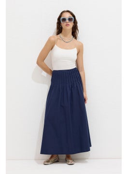 Manuka Ribbed Voile Skirt Navy Blue  - Image 1