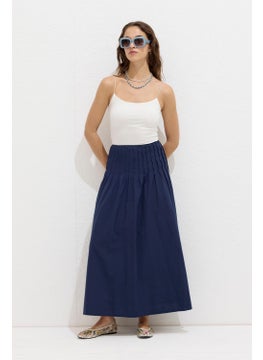 Manuka Ribbed Voile Skirt Navy Blue  - Image 3
