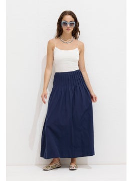 Manuka Ribbed Voile Skirt Navy Blue  - Image 2