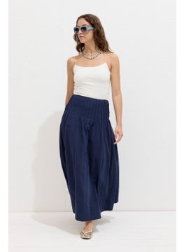 Manuka Ribbed Voile Skirt Navy Blue  - Image 5