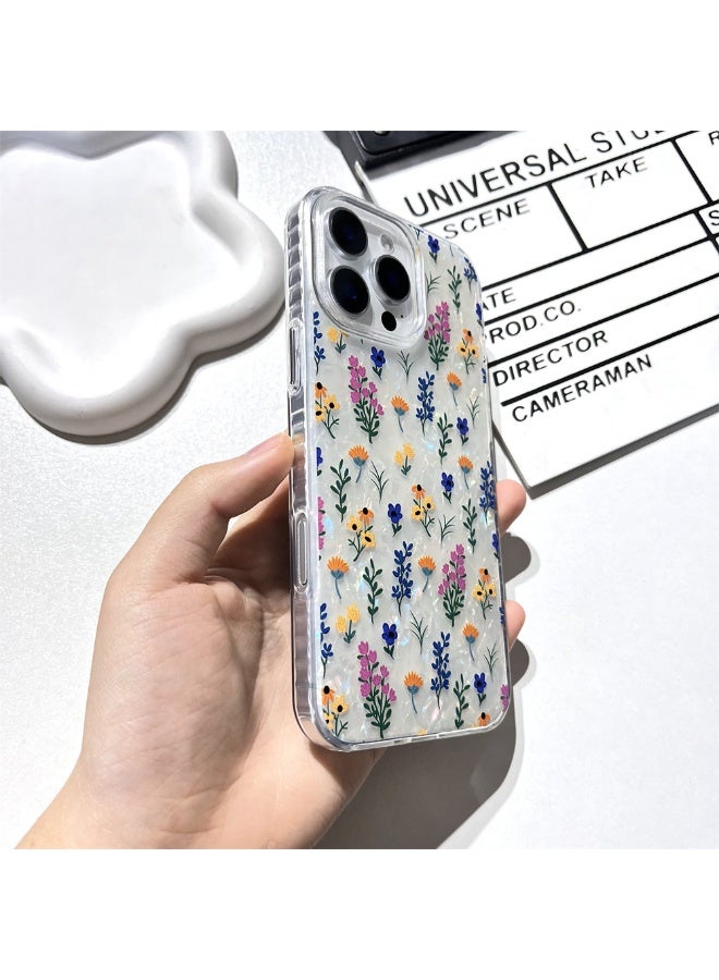 NIBEMINENT Simple Colorful Flowers Protective TPU Case Cover For iPhone 15 Plus Clear - Image 2