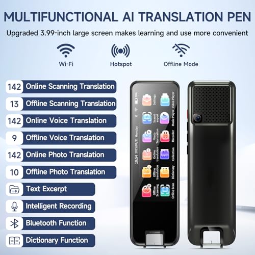 MINIBEAR Translation Pen Reading Pen for Dyslexia Kids Adults OnlineOffline Translator Pen Scanner PhotoVoiceText to Speech 142 Language Translator Device for Travel Business Learning - Image 3