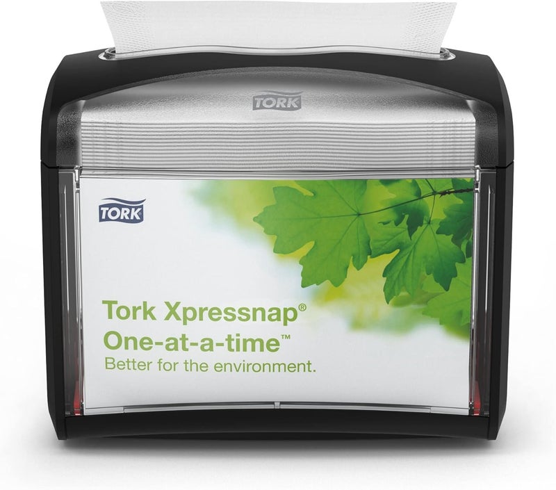 Tork موزع مناديل إكسبريسناپ أسود، متوافق مع N4، مجموعة توقيع 4-pack (6232100) - Image 1