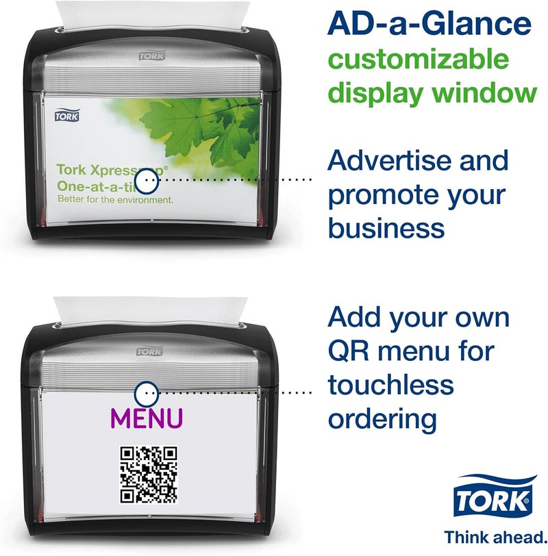 Tork موزع مناديل إكسبريسناپ أسود، متوافق مع N4، مجموعة توقيع 4-pack (6232100) - Image 3