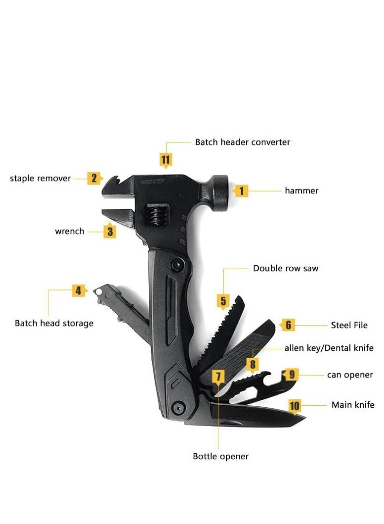 SYOSI Multitool Hammer Screwdriver Multi-function Wrench Bottle Opener Cool Gadgets for Camping Survival Gear Outdoor Travel Home DIY Use Outdoor Emergency Tool Gifts for Men Husband Men Dad  - Image 5