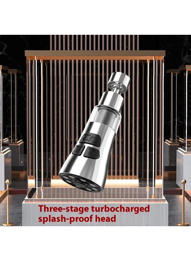 1 PC 3 Function Kitchen Faucet Sprayer With 6 Adapters Heavy Duty Retractable Head Electroplated Color - Image 1