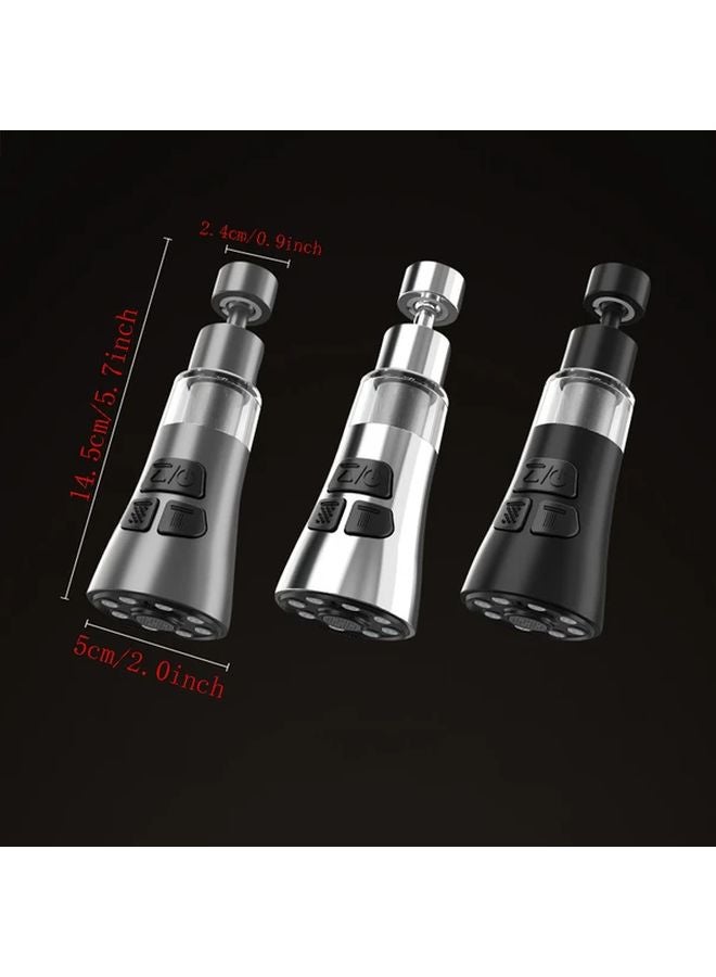 1 PC 3 Function Kitchen Faucet Sprayer With 6 Adapters Heavy Duty Retractable Head Electroplated Color - Image 4