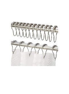 Generic Curtain Hooks Rings 12pcs Stainless Steel Shower Hooks Curtain Hooks Rustproof Shower Curtain Hooks  - Image 4